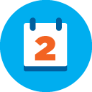 Image 7 Icon showing a calendar with the number 2.