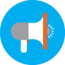 Icon showing a bullhorn
